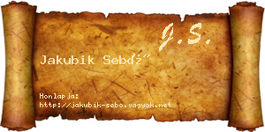 Jakubik Sebő névjegykártya